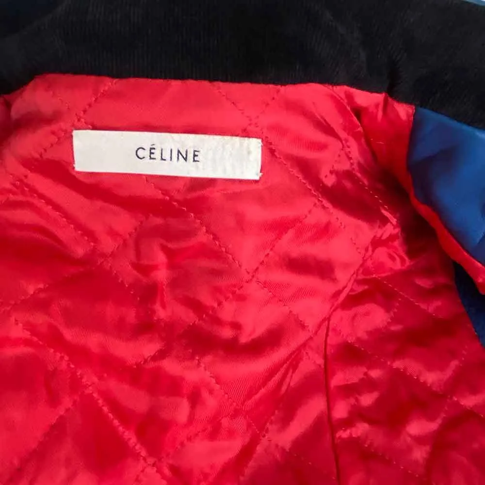 Celine Blue Leather Vest Jacket