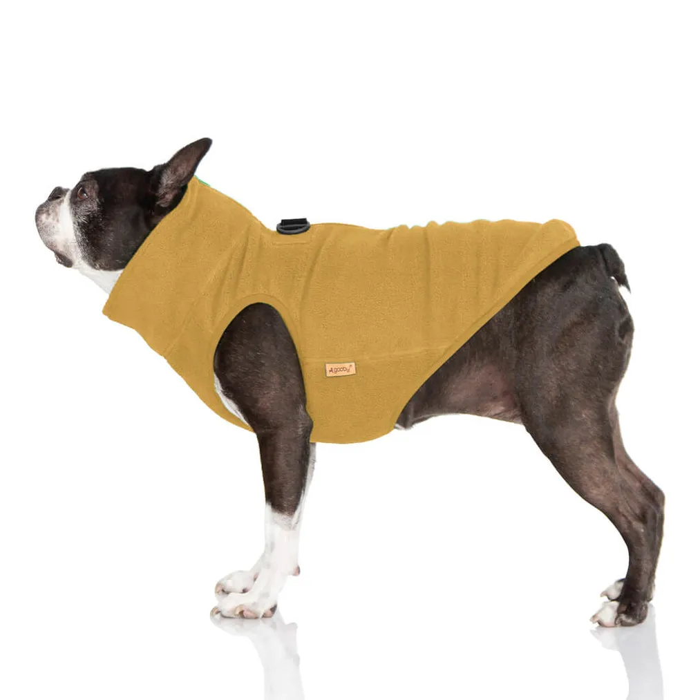 half zip-up fleece vest - sand 1 xs left