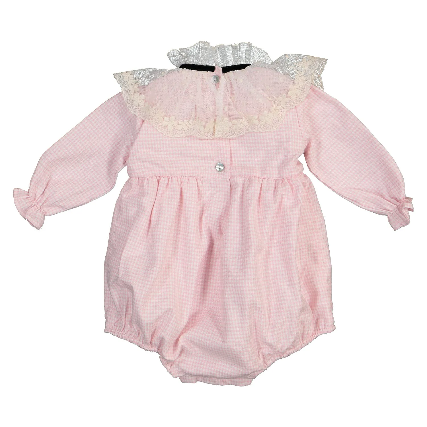 Pink Check Romper